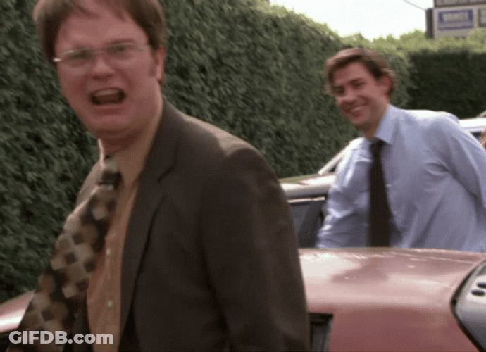 Gun Shooting Dwight Schrute Jim Halpert GIF