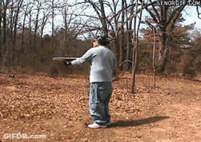 Gun Shooting Fail Wardrobe Malfunction GIF