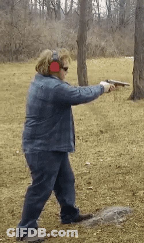 Gun Shooting Funny Gun Fail GIF