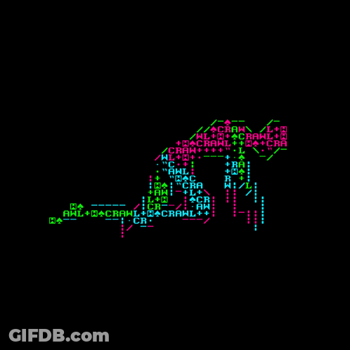 Gun With Word Crawl GIF