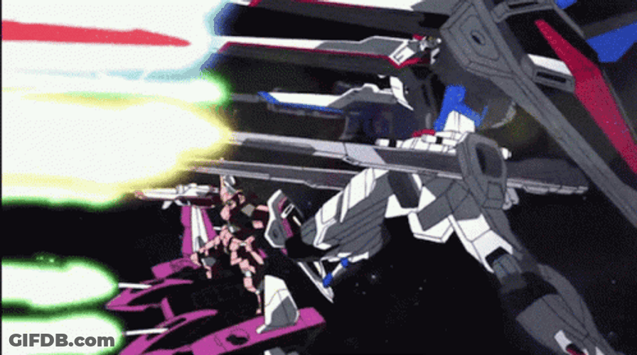 Gundam Freedom And Justice Attack GIF