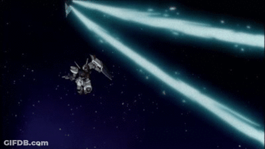 Gundam Mk-II Powerful Kick Attack GIF