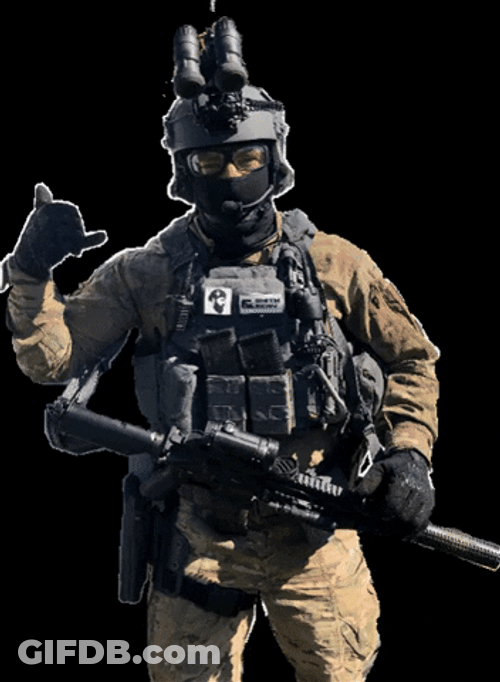 Gunner Shaka Hand Gesture GIF