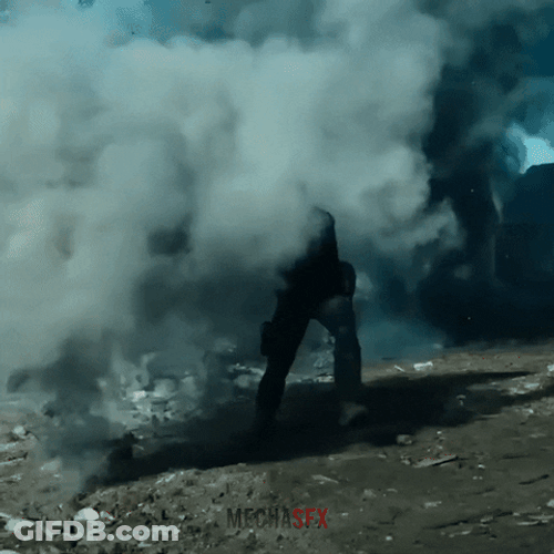 Gunner Shooting While Being Attacked GIF