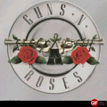 Guns N Roses Logo With Roses And Guns GIF