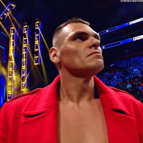 Gunther And Sheamus Looking At Each Other GIF