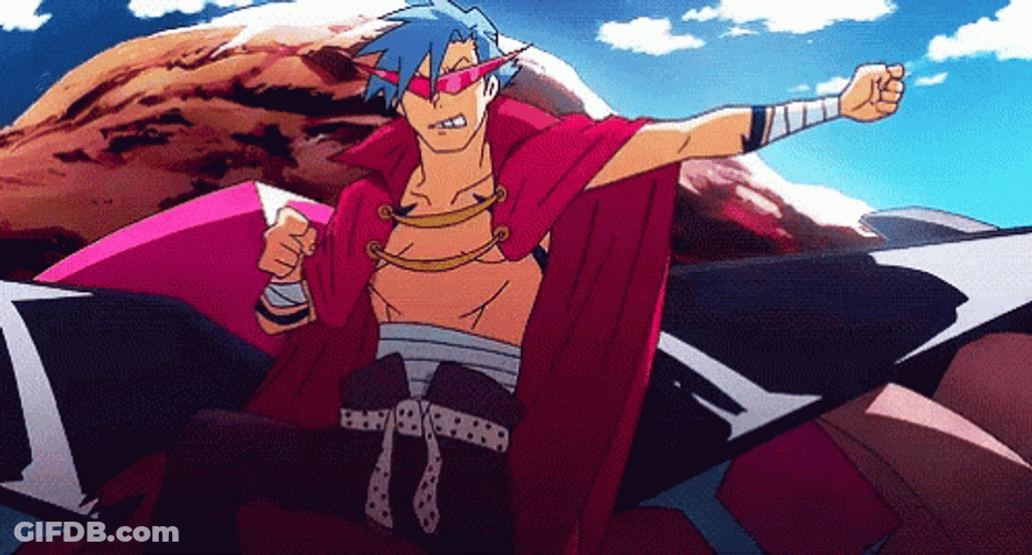 Gurren Lagann Kamina Cool Anime GIF