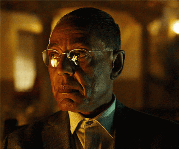 Gustavo Fring With Water Reflection On His Face GIF