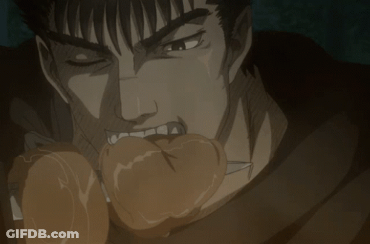 Guts Berserk Fast Chewing GIF