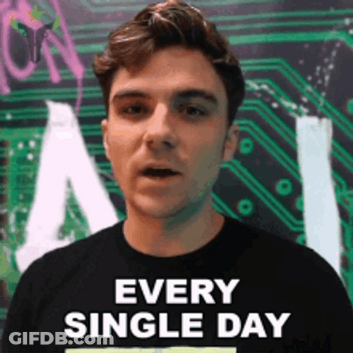 Guy 365 Days Whole Year Single GIF