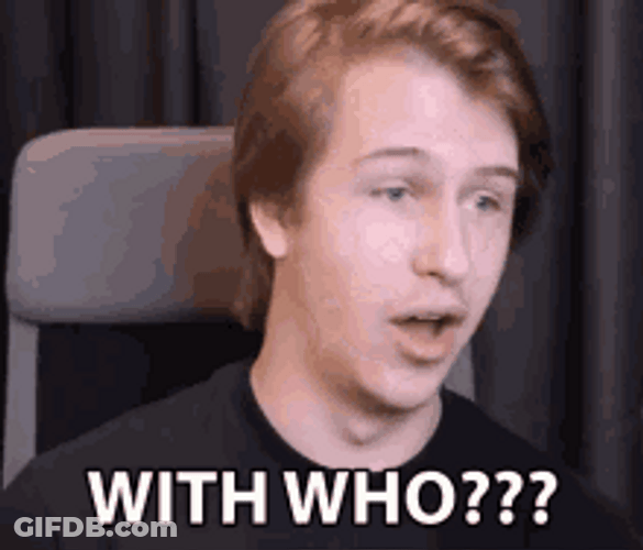 Guy Asking With Who GIF
