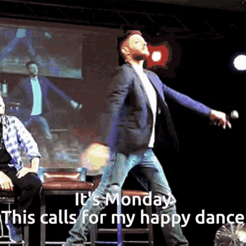 Guy At The Stage It's Monday Excited Dance GIF