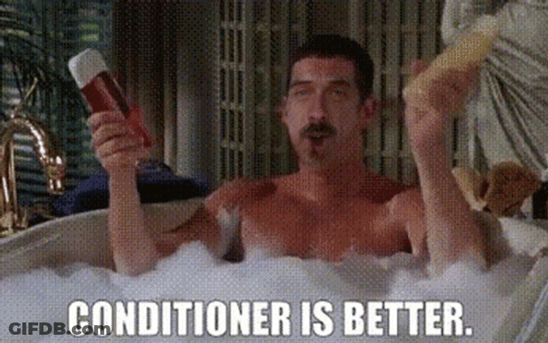 Guy Bath Time Conditioner Is Better GIF