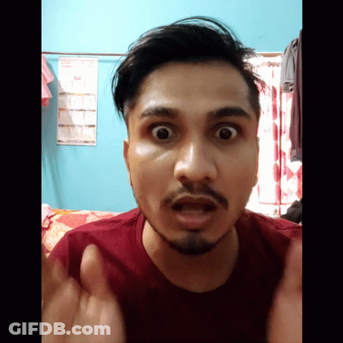 Guy Big Eyes Oh Wow GIF