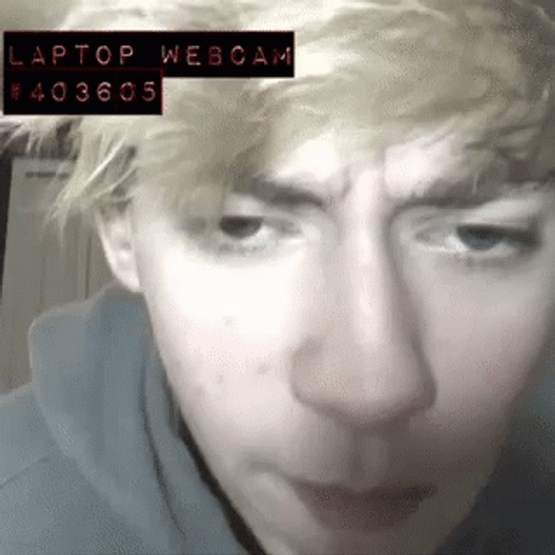 Guy Closer Laptop Webcam GIF