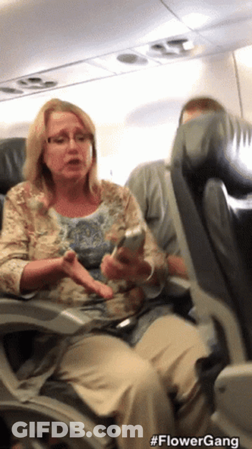Guy Collapse During Turbulence Meme GIF