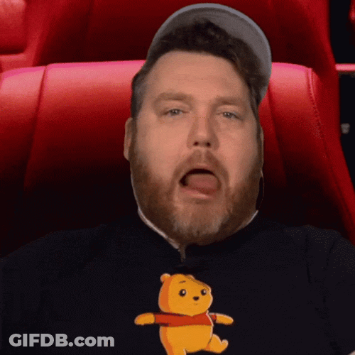 Guy Copying Jabba The Hutt Licking Moves GIF
