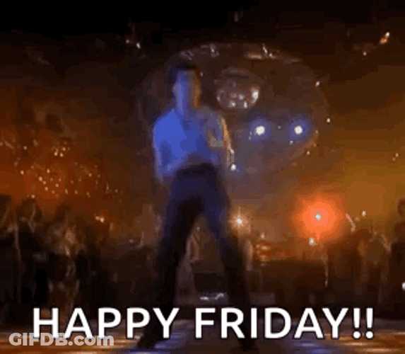 Guy Dancing On Dance Floor Happy Friday GIF