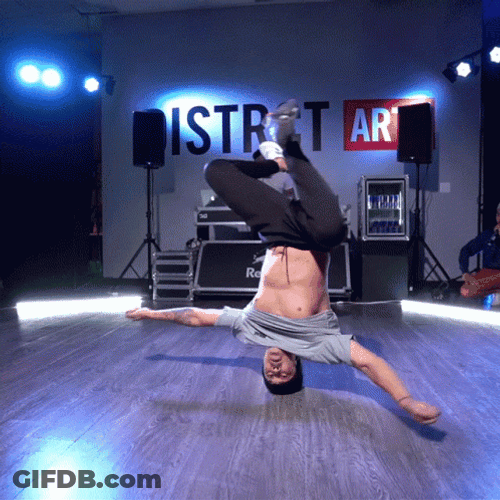 Guy Doing Head Spin Break Dance GIF
