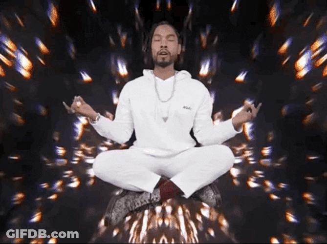 Guy Doing Meditation While Speaking GIF