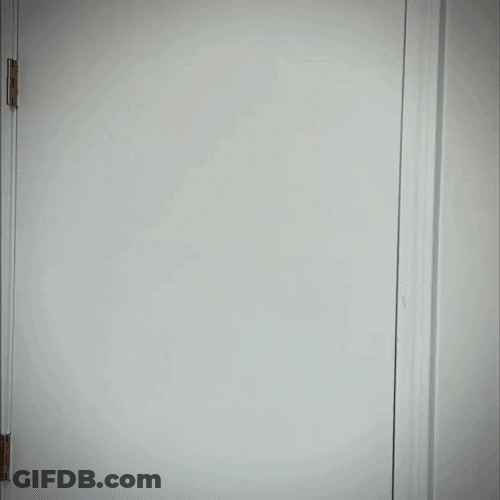 Guy Door Opening Got Shock GIF