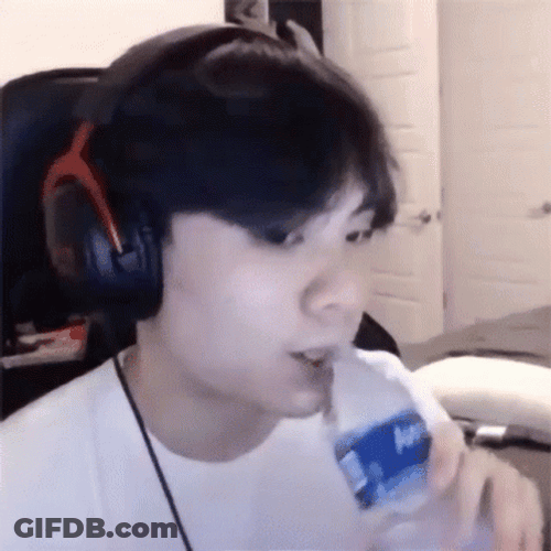 Guy Drinking Water Slowly GIF