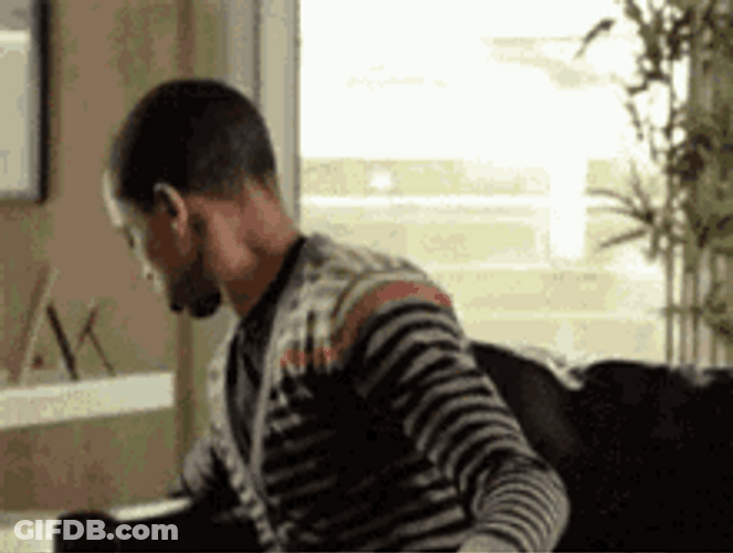 Guy Eating Popcorn Lying Down Meme GIF
