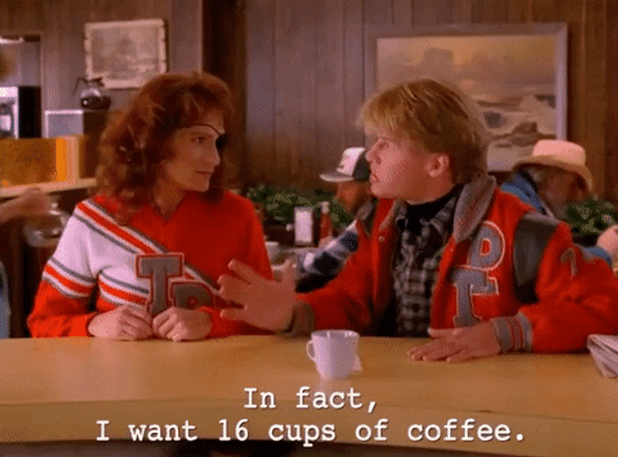 Guy Explaining He Needs Coffee GIF