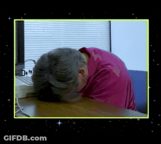 Guy Fall Asleep On The Table GIF