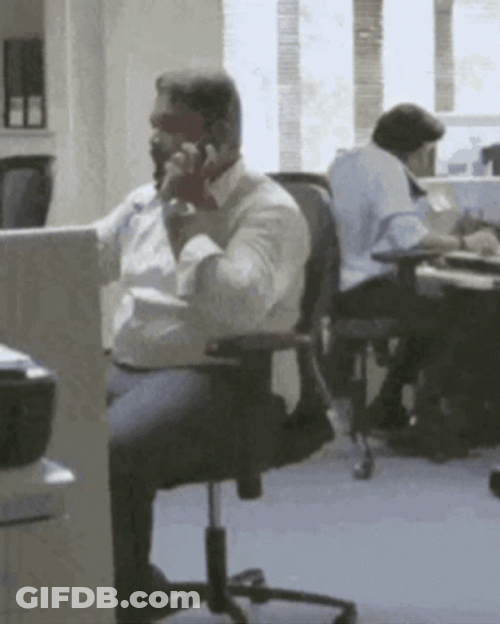Guy Fell Down From Broken Chair GIF