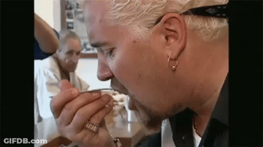 Guy Fieri Cannot Eat The Food GIF