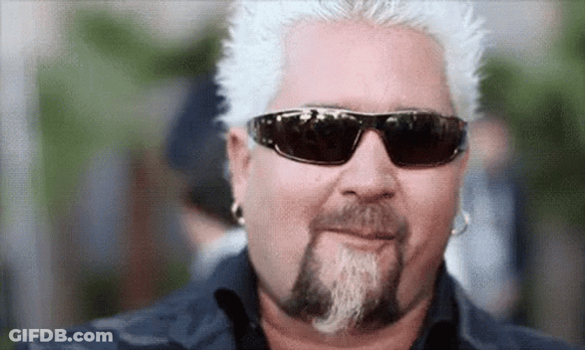 Guy Fieri Chewing Bubble Gum GIF