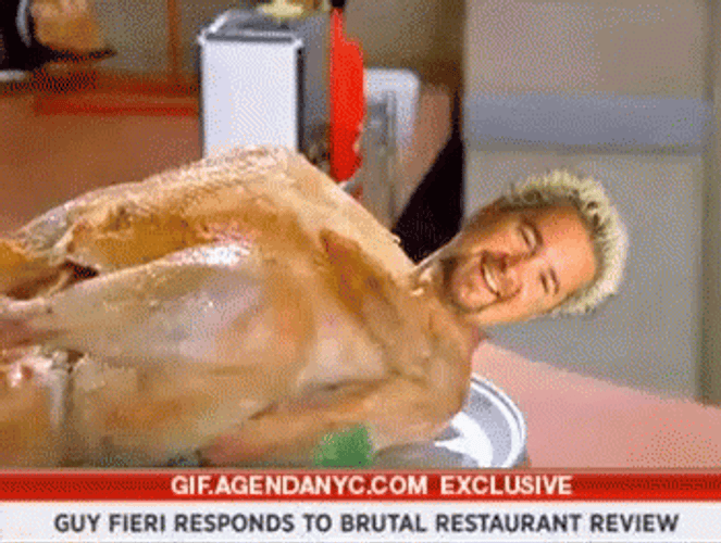 Guy Fieri Head In Chicken Body GIF