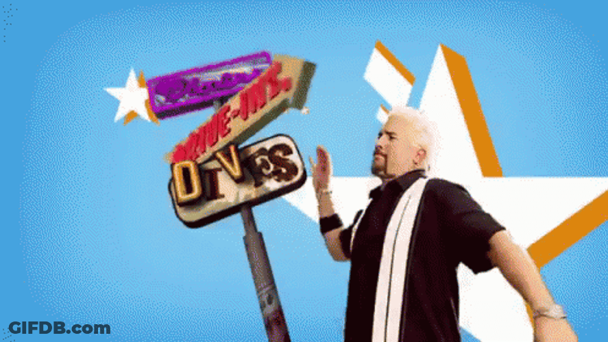 Guy Fieri Smack The Sign Road GIF