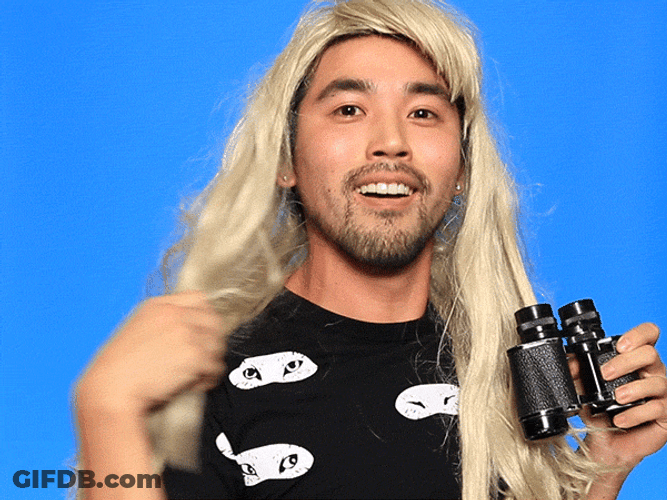 Guy Flipping Hair And Looking GIF