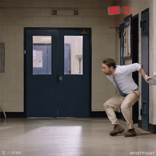 Guy Freaking Out Wants To Hide GIF