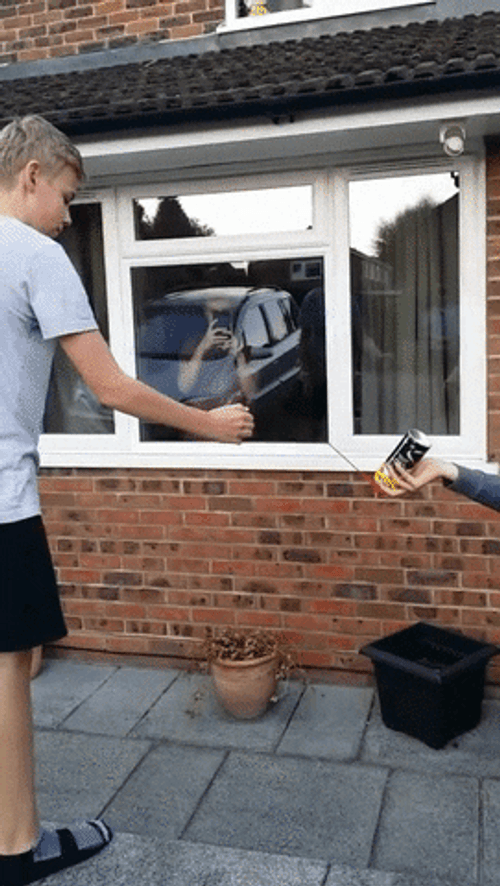 Guy Getting Flamethrower On Face GIF