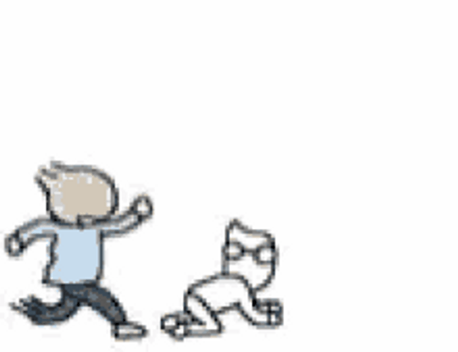 Guy Giving Strong Kick Animation GIF