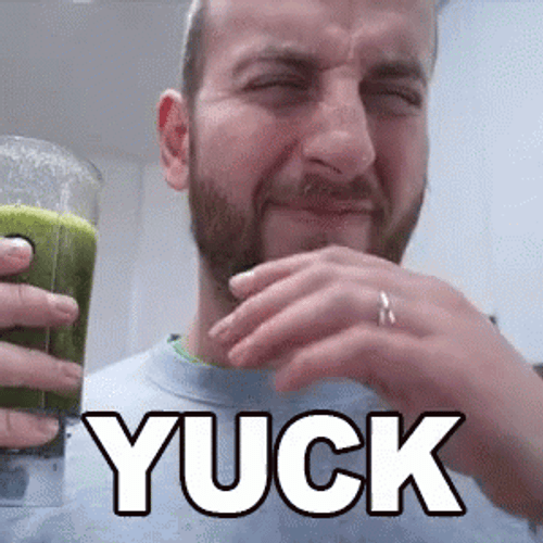 Guy Green Drink Yuck GIF