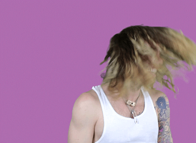 Guy Happily Headbanging GIF