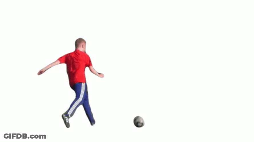 Guy Having Football Kickoff GIF