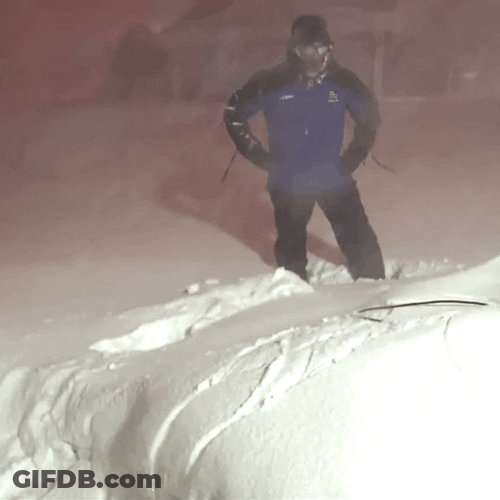 Guy Having Fun In Snow Storm GIF