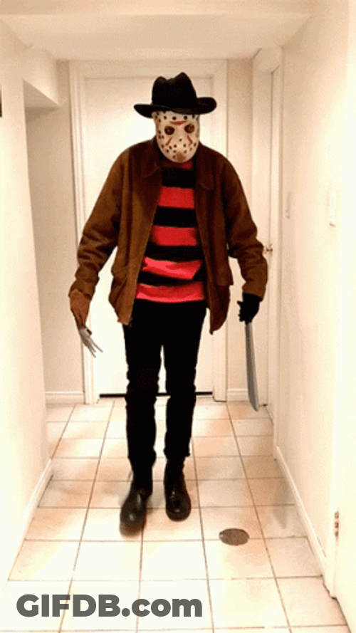 Guy In A Jason Costume GIF