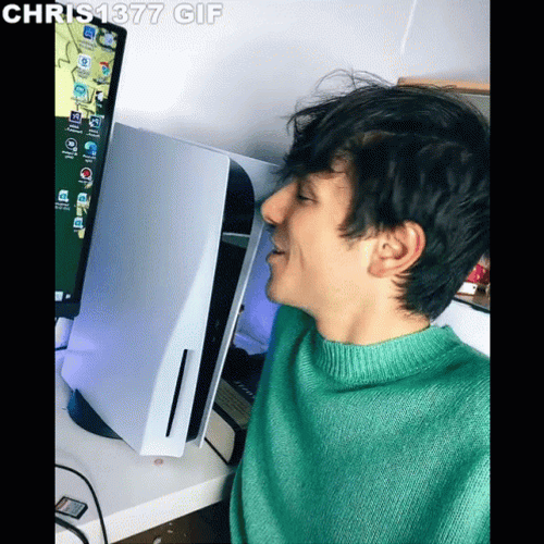 Guy In Love With Playstation GIF