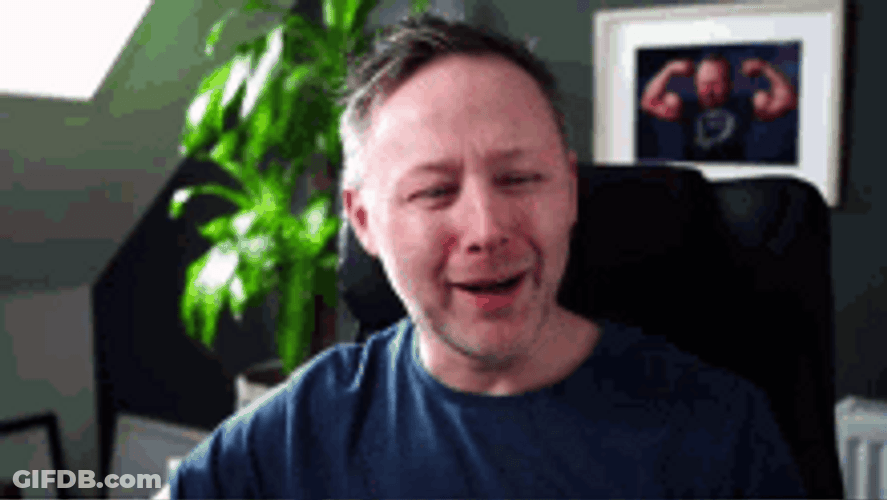 Guy Laughing And Coughing GIF