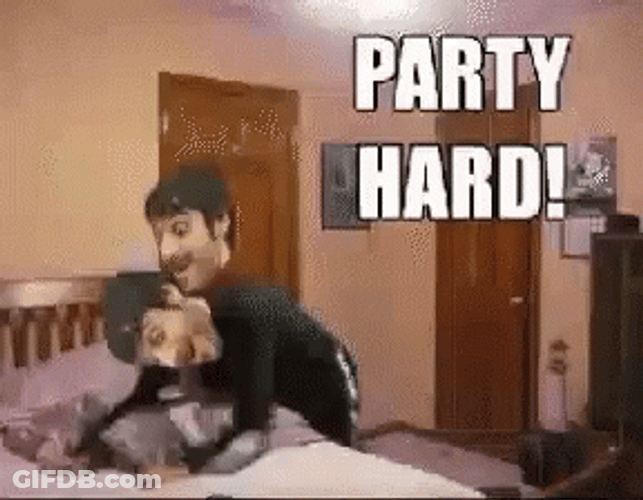 Guy Loving His Bed Party Hard GIF