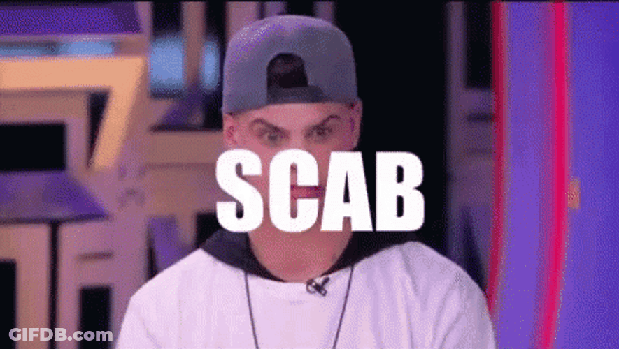 Guy Makes Face Scab GIF
