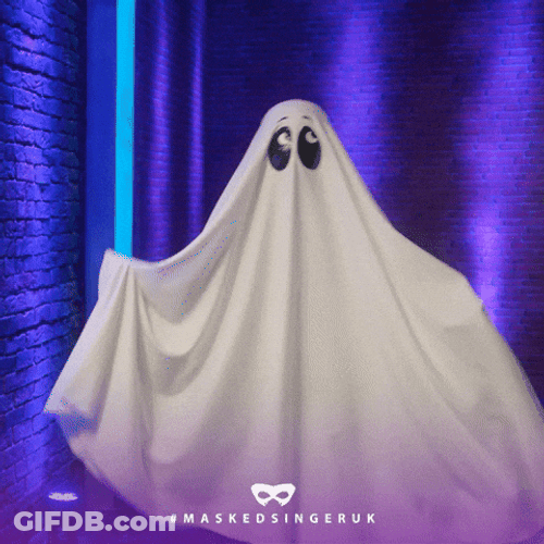 Guy On Casper Ghost Costume GIF