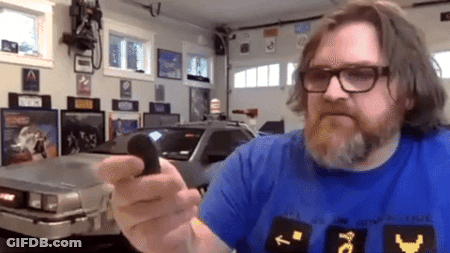 Guy Opening Delorean Doors With Remote GIF