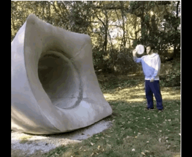 Guy Playing Frisbee Alone GIF